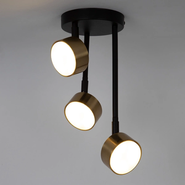 Lampa Sigma NEMO 3 plafon czarny/złoty szczotkowany 41088