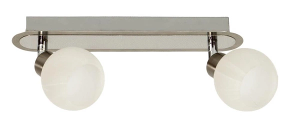 Nowoczesna lampa sufitowa ALABASTER listwa 92-07018 satyna/chrom 2xG9