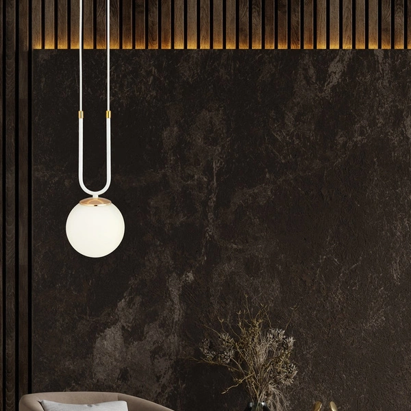 Lampa wisząca Emibig GLAM 1 Biały/OPAL 1115/1