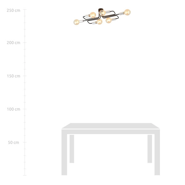 Lampa sufitowa Emibig VEKEN 6A SILVER 1174/6A