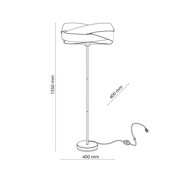 TERRA BLACK LAMPA PODŁOGOWA 1 XE27