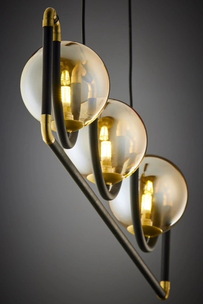 Nowoczesna Lampa wisząca HANZA wys. 30-100cm 3xG9 14W IP20 | Złoty