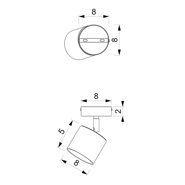 Lampa sufitowa reflektorek DIXIE WHITE GX53 | biały