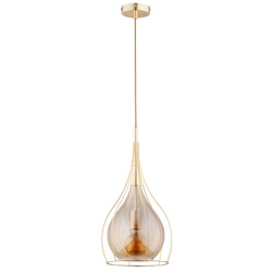 Lampa wisząca ALFA LOTUS DUO ZŁOTA 1xE27 25cm | 61281