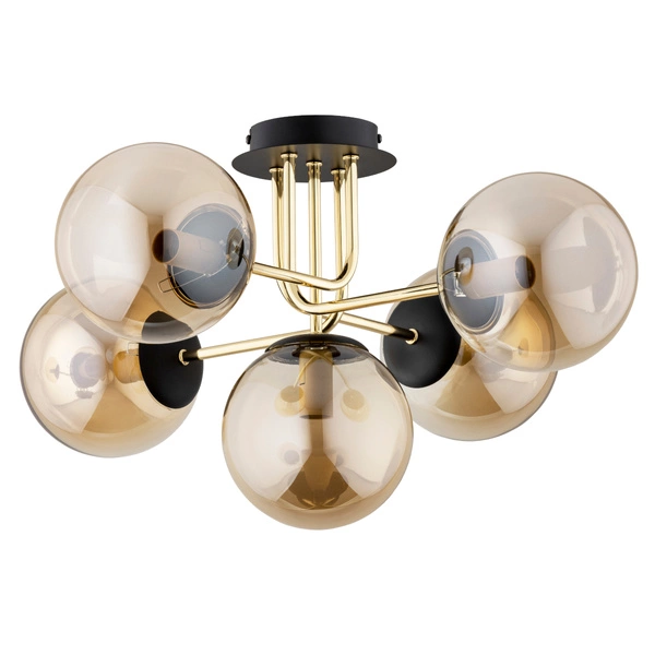 Lampa sufitowa ALFA BOSS ZŁOTA 5xE14 65cm | 63182