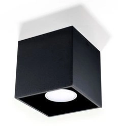 Plafon Sollux QUAD 1 Lampa sufitowa Aluminium czarny 12W LED, SL.0022