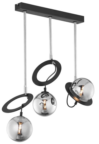 Nowoczesna Lampa wisząca PLANET wys. 50cm 3xG9 14W IP20 | Czarny