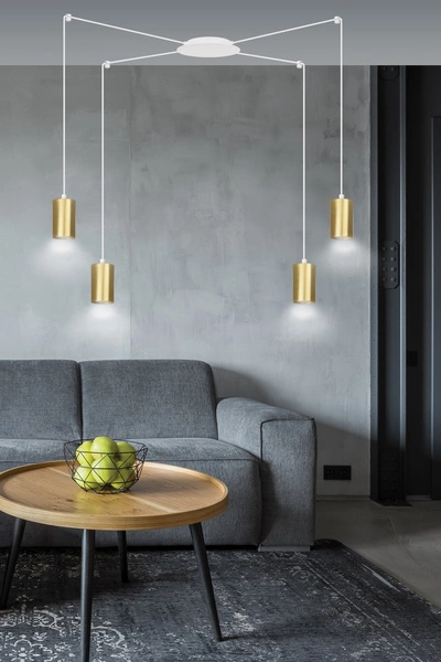 Lampa wisząca Emibig TRAKER 4 WH/GOLD 527/4