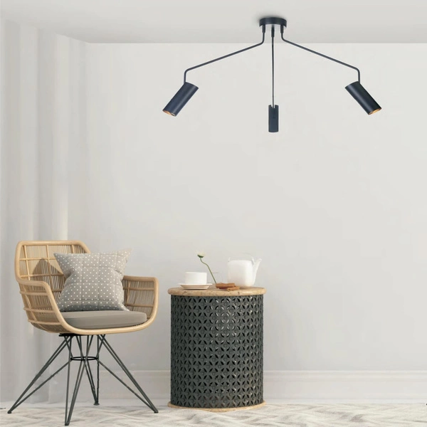 Lampa sufitowa FUTURO III, czarna, 3x35W GU10