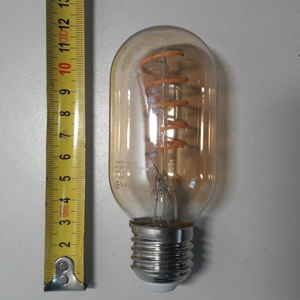 Żarówka FILAMENT LED E27 4W ciepła 2700K T45 spirala podłużna