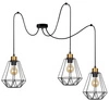 Lampa wisząca pająk PRIMO, 33-00293, czarny/złoty, 3x60W E27