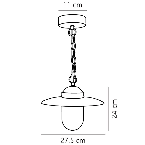 Lampa wisząca LUXE E27 60W Metal | Zardzewiały