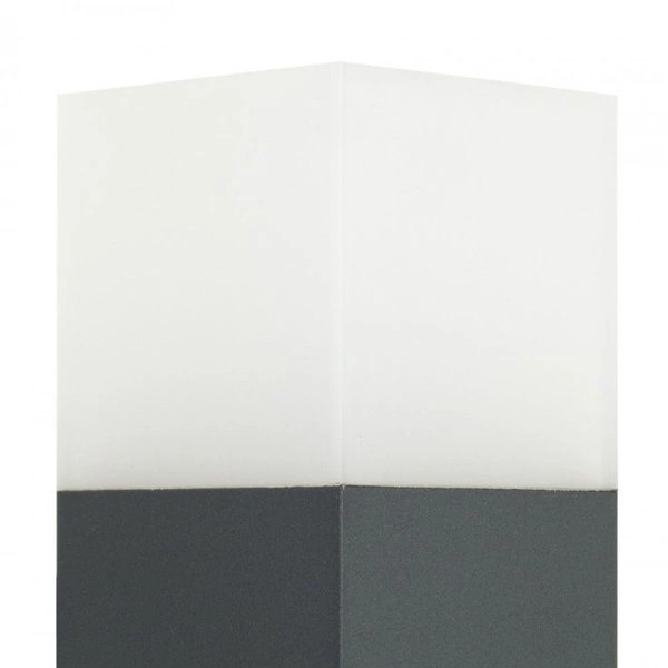 Słupek oświetleniowy zewnętrzny E27 wys. 83cm CUBE CB-830 DG | ciemny popiel