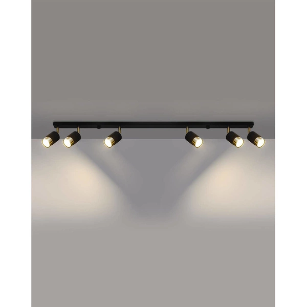Lampa sufitowa (spot) NERO 6, SL.1073, czarny/złoty, 6x40W GU10