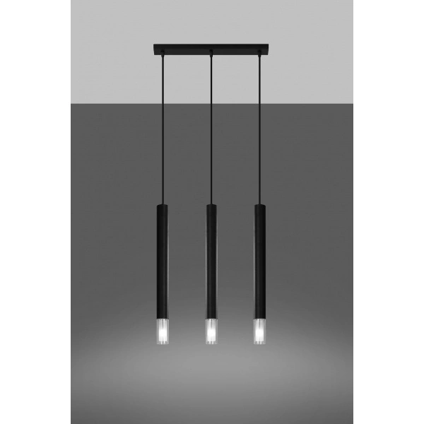 Lampa wisząca WEZYR 3 SL.0962 czarna 3xG9