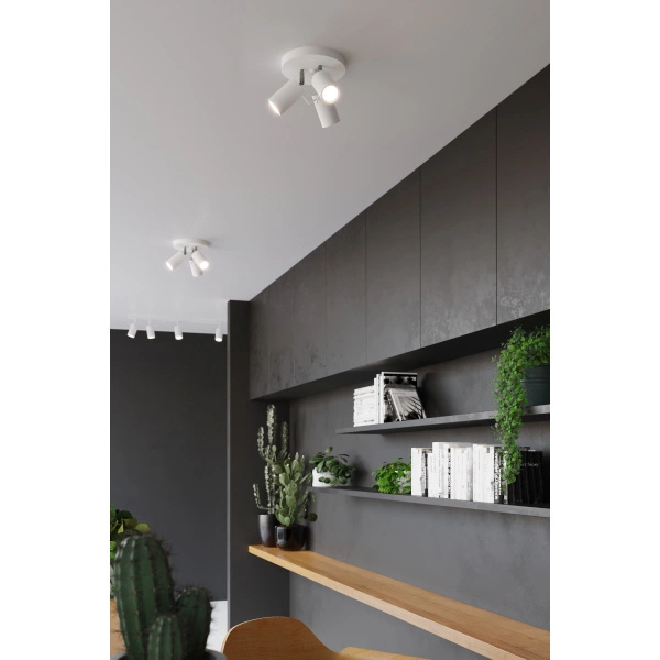 Nowoczesny plafon RING 3P SL.1015 biały 3xGU10