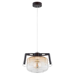 Lampa wisząca ALFA ISKAR WENGE DREWNIANA 1xE27 36cm | 61387