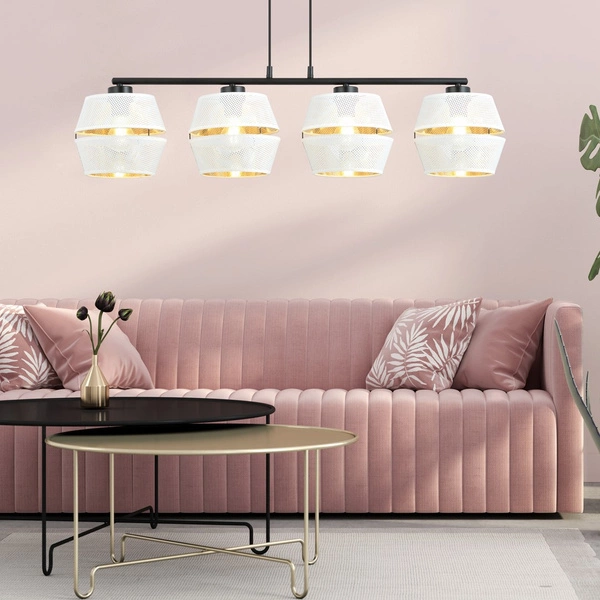 Lampa wisząca Emibig MALIA 4 Biały/GOLD 1184/4