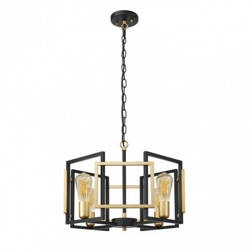 Lampa wisząca Italux Primero PND-44003-4-BK-GD