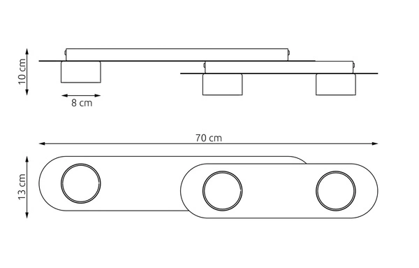 Lampa wisząca Emibig STILO 3 BL 1449/3