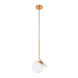 Stylowa lampa wisząca FABIO E27 60W wys. 85cm | zloty