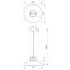 Lampa wisząca FELIX WHITE/GOLD 1xE27