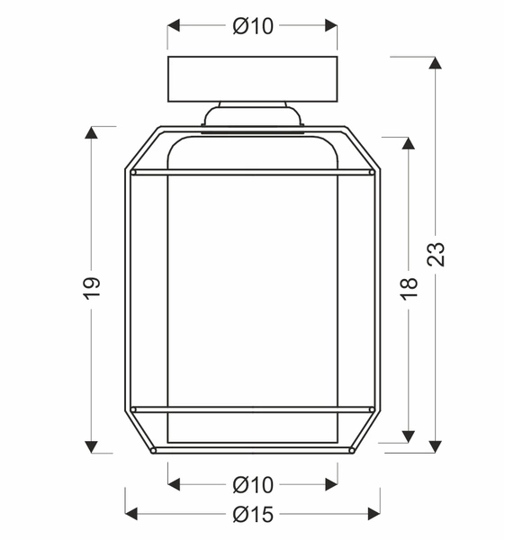 Lampa sufitowa JONERA, 31-08404, czarny/dymiony, 1x40W E27
