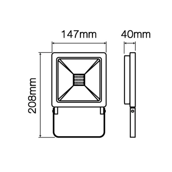 Naświetlacz LED line® PHOTON 30W 2400lm 6000K 80lm/w | czarny