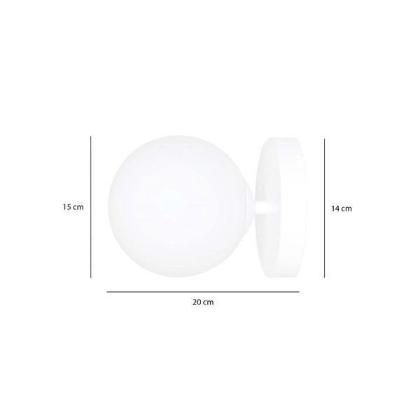 Kinkiet Emibig HALLDOR K1 Biały 1025/K1