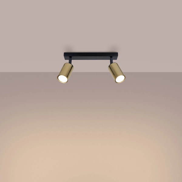 Plafon WINX 2 czarny/złoty