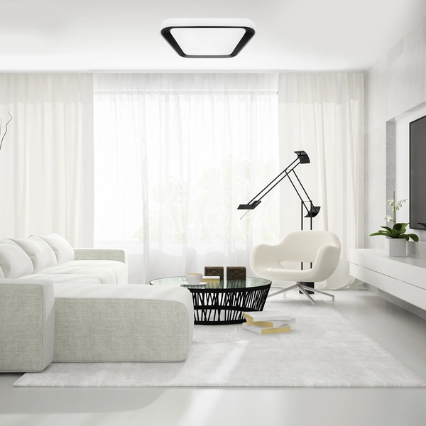 Plafon QUADRO BLACK, ML7932, biały/czarny, 66W LED