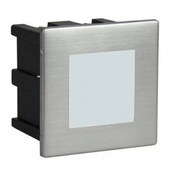 Zewnętrzna lampa wpuszczana nad schody i podjazd Mur Led Inox F 04 | szary inox