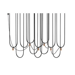 Lampa wisząca Udin 6 - Czarna-platyna mat 9783 Antigo