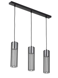 Lampa Sigma FOBIA 3 lampa wisząca prosty czarny/srebrny 33454