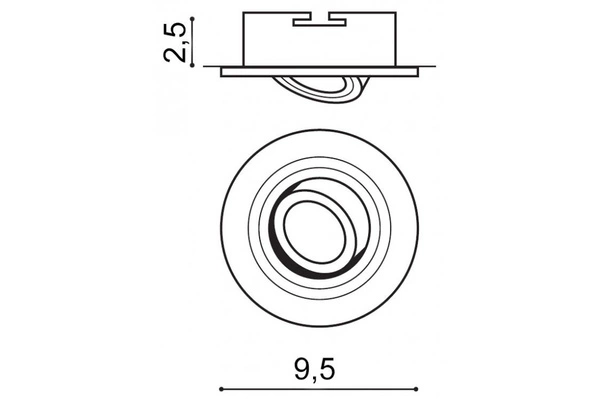 Azzardo CARO ROUND WHITE 2430