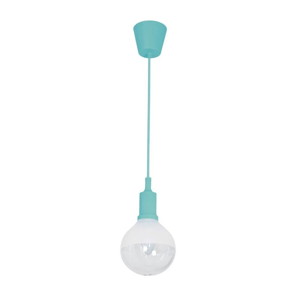 Lampa wisząca kabel turkusowy BUBBLE TURQUOISE + źródło LED 5W E14
