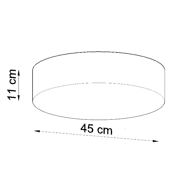 Plafon Arena 45 trzy punktowy stal szara PVC 15W LED, SL.0125