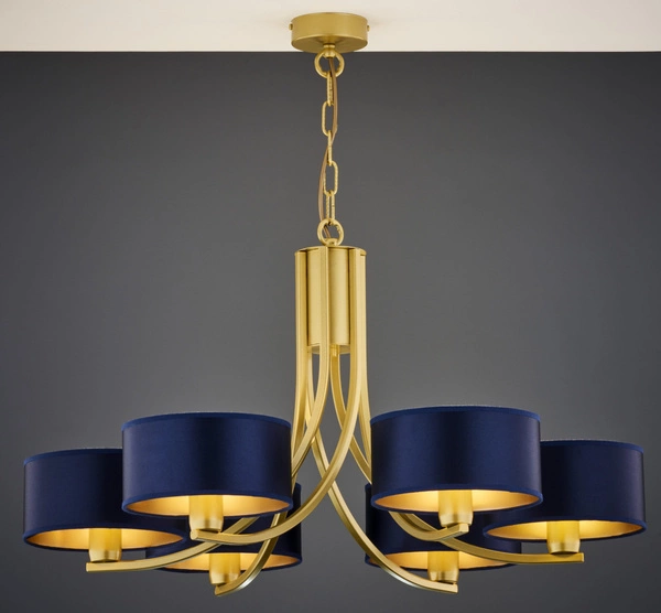 Klasyczny Żyrandol ARTHUR wys. 71cm 6xE27 15W IP20 | złoty połysk