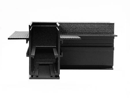 Łącznik kątowy do szyn magnetycznych podtynkowych 13mm | czarny