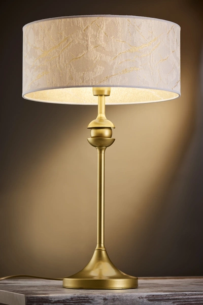 Klasyczna Lampa biurkowa KASZMIR wys. 54cm 1xE27 15W IP20 | złoty połysk