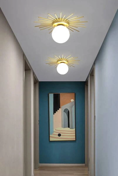 Kinkiet Złoty Kula Mleczna E27 Abruzzo Vittoria 30cm