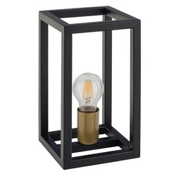 lampa kostka na stół VIGO E27 60W wys. 26cm | czarny złoty