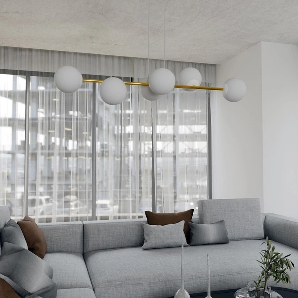 Lampa wisząca Emibig GRAVITY 6 WH GOLD 1242/6