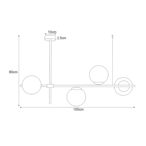 Lampa sufitowa K-4736 z serii VUELTA