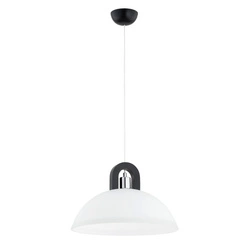 Lampa wisząca ALFA MIGOT DREWNIANA & CHROM 1xE27 30cm | 61378