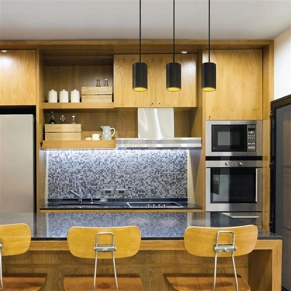 Nowoczesna lampa wisząca CHLOE GU10 IP20 3 pkt. | CZARNA ZŁOTA