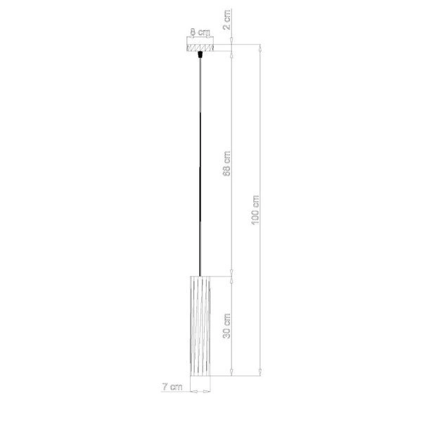 Lampa wisząca LUVO 1 czarna stal, beton, SL.0653