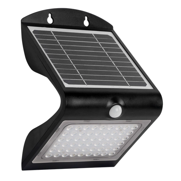Lampa solarna BUTTERFLY czarna 3,2W barwa neutralna 4000K z czujnikiem ruchu i zmierzchu EKO3874
