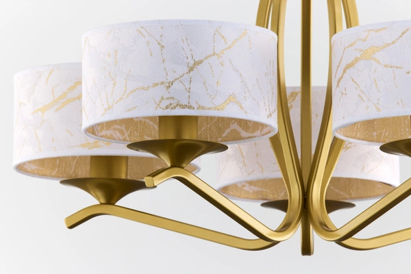 Klasyczny Żyrandol KASZMIR wys. 58cm 5xE27 15W IP20 | złoty połysk