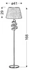 Lampa podłogowa DENIS 51-23506 chrom/złoty/biały 1x60W E27